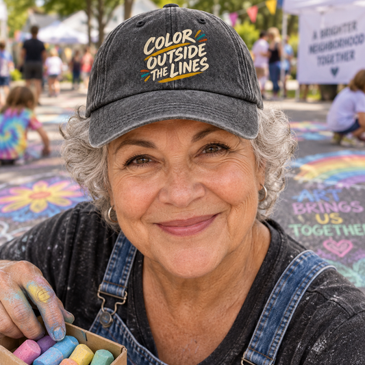 "Color Outside The Lines" Vintage Washed Cap