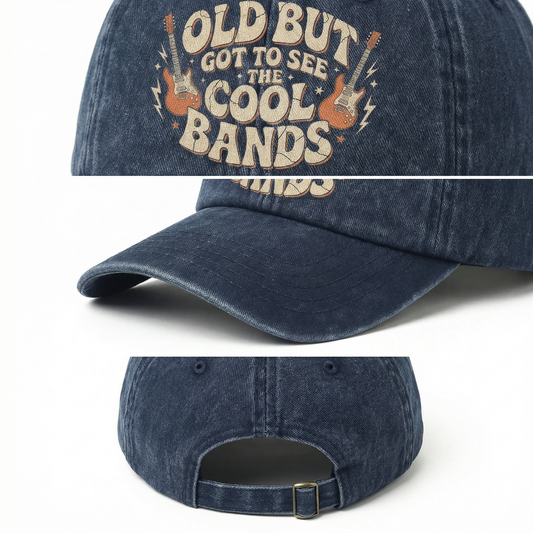 "Old But Got to See the Cool Bands" Vintage Guitar Cap