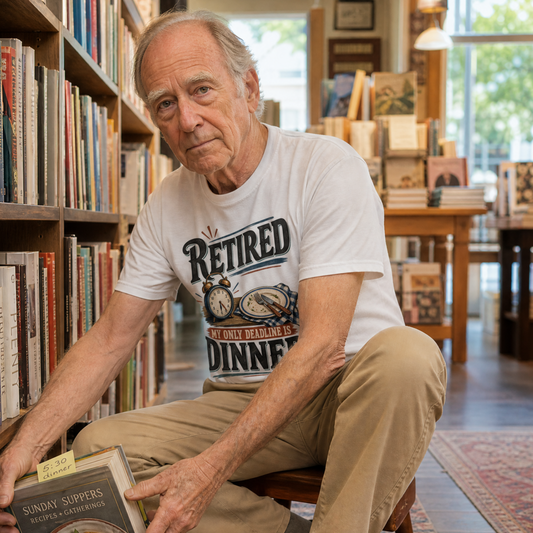 "Retired. My Only Deadline Is Dinner" Vintage T-Shirt
