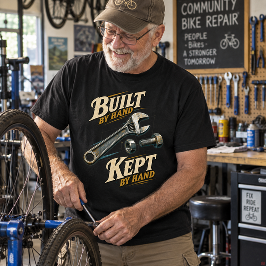 "Built By Hand. Kept By Hand" Vintage T-Shirt