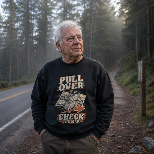 "Pull Over. Check The Map" Vintage Sweatshirt