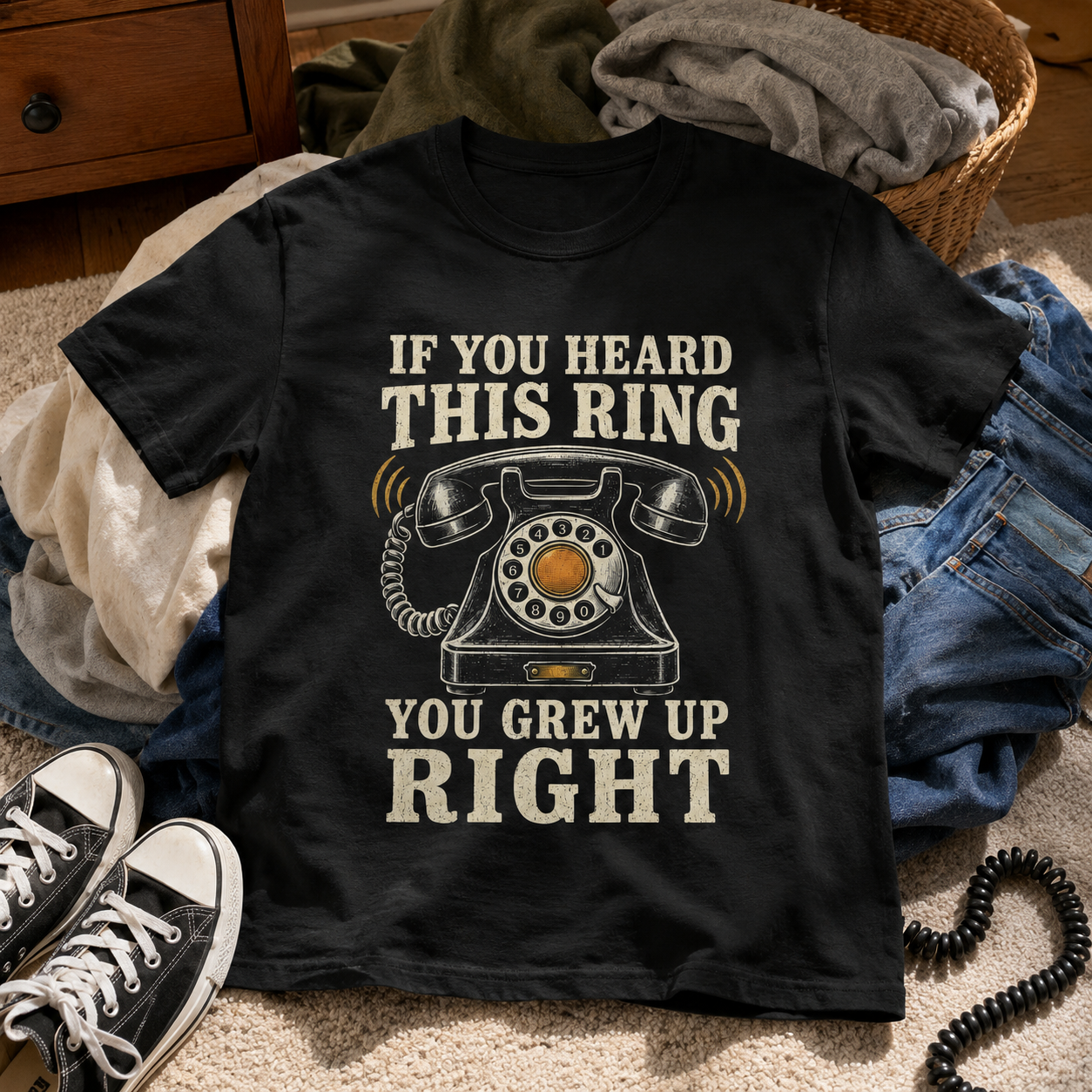 "If You Heard This Ring, You Grew Up Right" Vintage T-Shirt