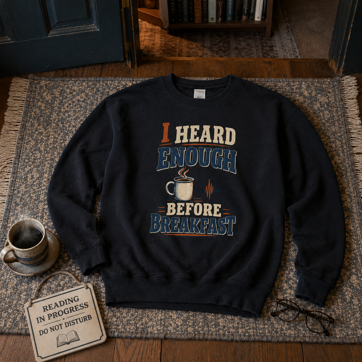 "I Heard Enough Before Breakfast" Vintage Sweatshirt