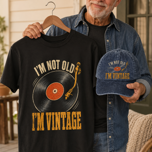 "I'm Not Old, I'm Vintage" Vintage Washed Cap