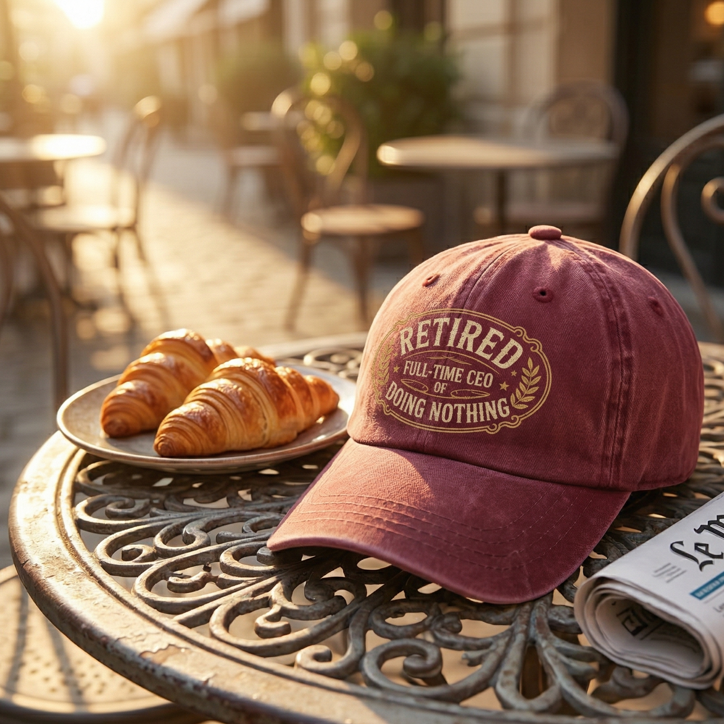 "Retired. Full-time CEO of Doing Nothing" Vintage Washed Cap