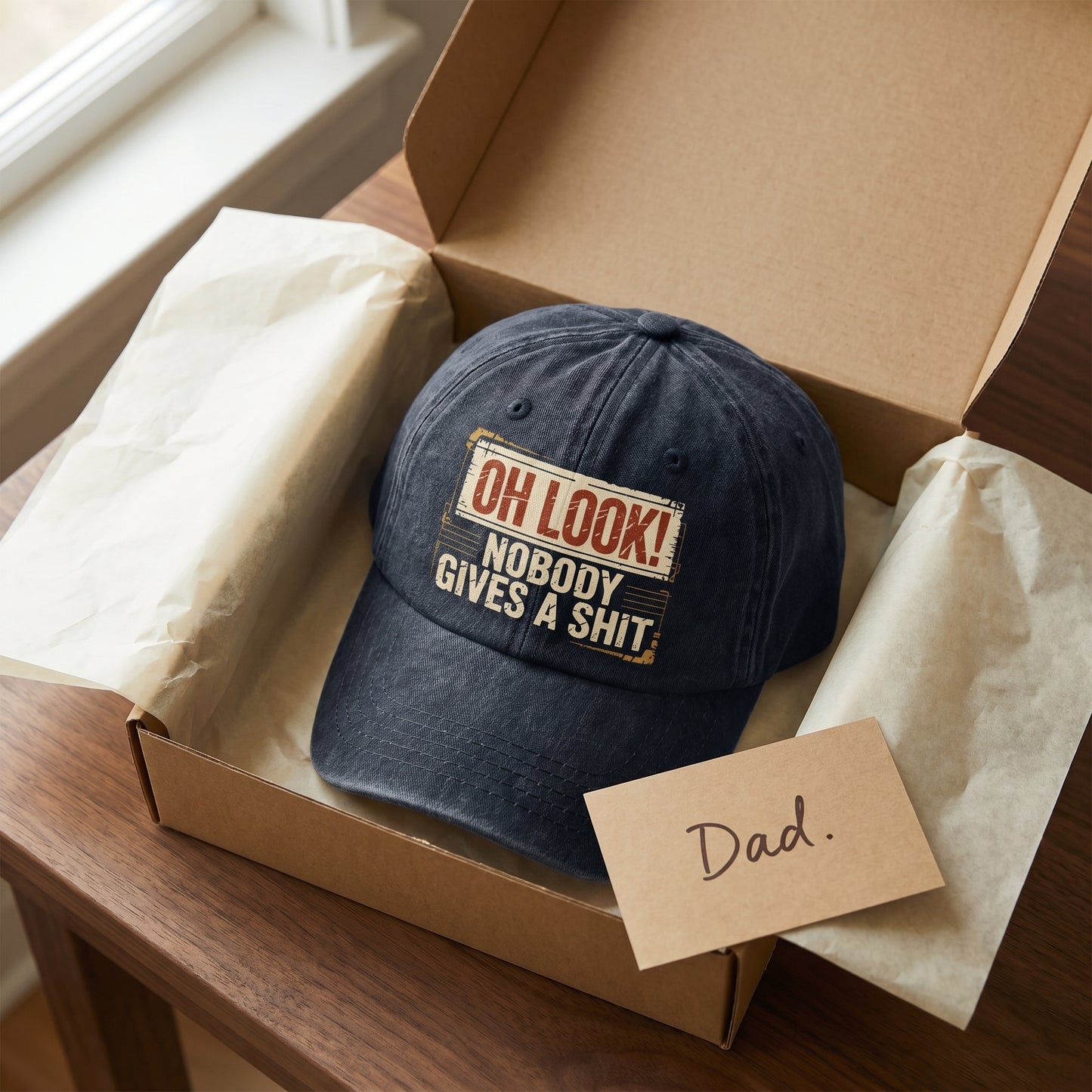 "Oh Look! Nobody Gives a Sh*t" Vintage Washed Cap