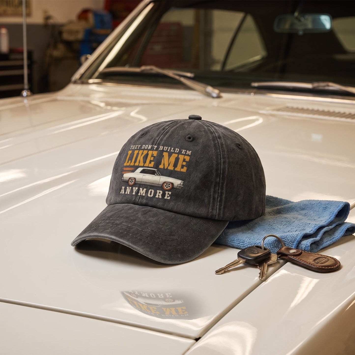 "They Don't Build 'Em Like Me Anymore" Vintage Washed Cap