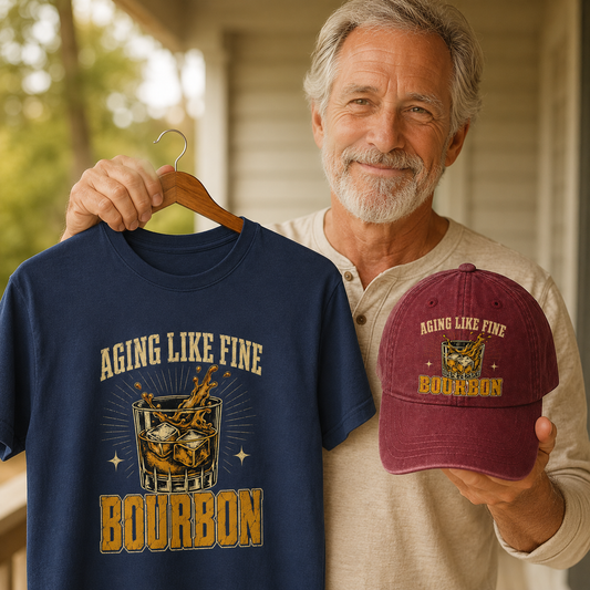 "Aging Like Fine Bourbon" Vintage Washed Cap