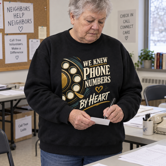 "We Knew Phone Numbers By Heart" Vintage Sweatshirt