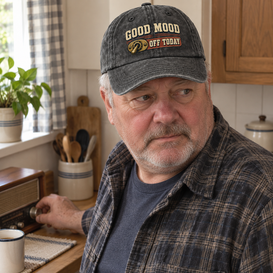 "Good Mood Off Today" Vintage Washed Cap