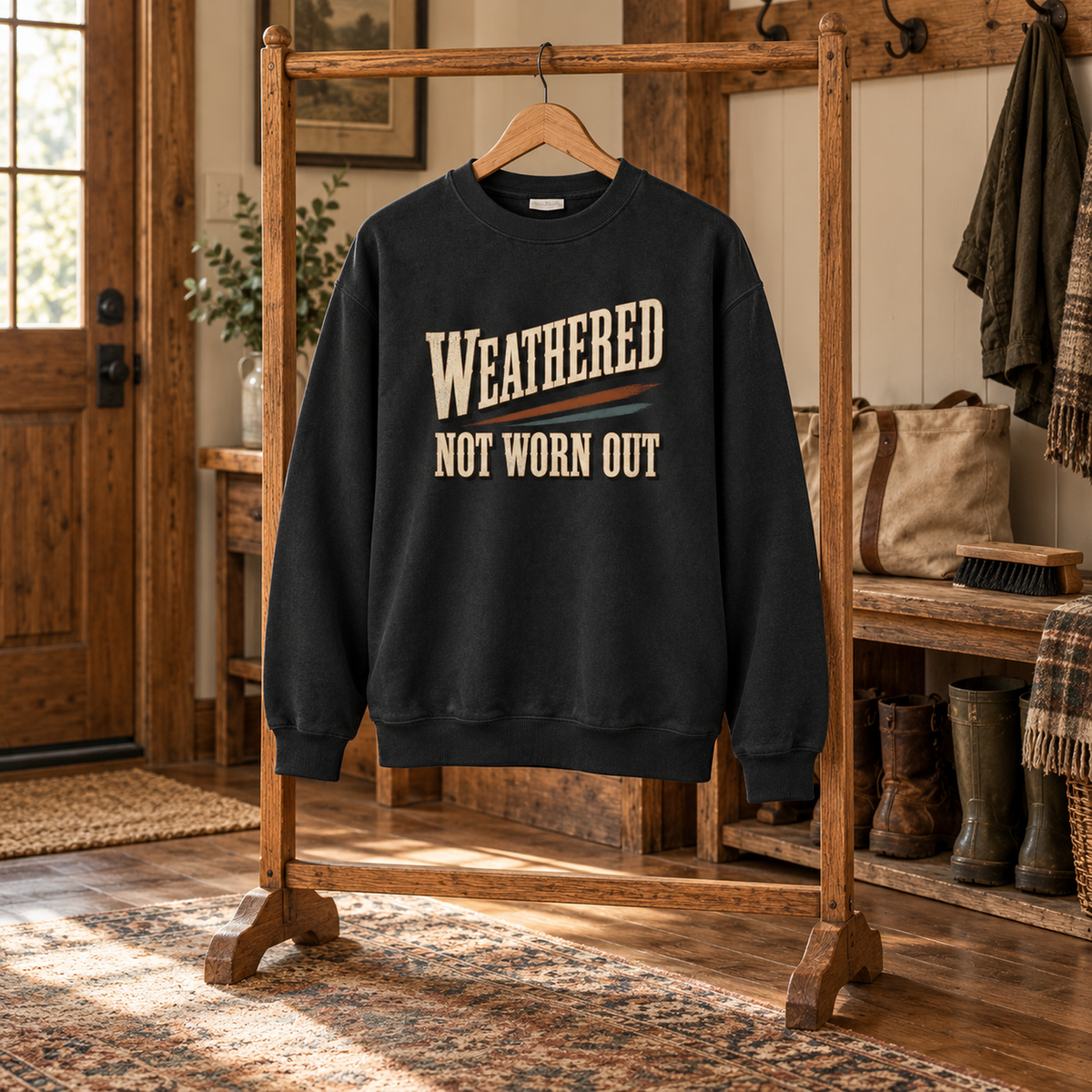 "Weathered Not Worn Out" Vintage Sweatshirt