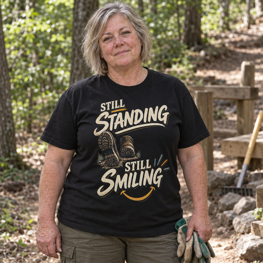 "Still Standing. Still Smiling" Vintage T-Shirt