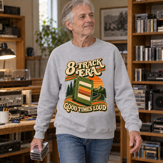 "8-Track Era Good Times Loud" Vintage Sweatshirt