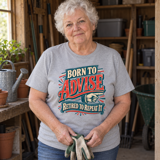 "Born To Advise. Retired To Repeat It" Vintage T-Shirt