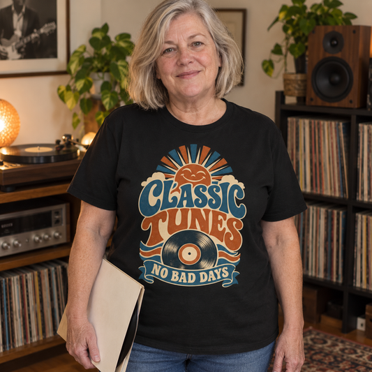 "Classic Tunes. No Bad Days" Vintage T-Shirt