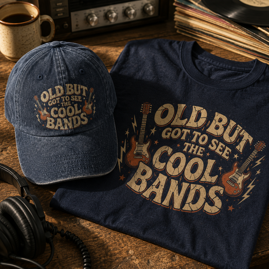 "Old But Got to See the Cool Bands" Vintage T-Shirt