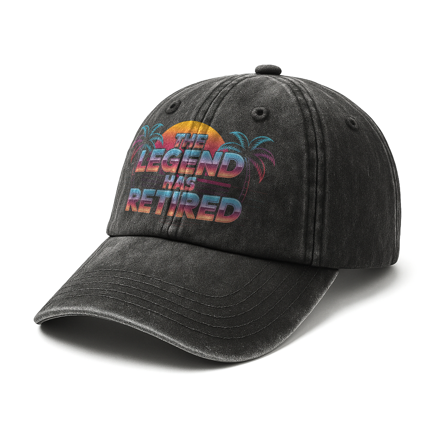 “The Legend Has Retired” Sunset Fadewave Icon Cap