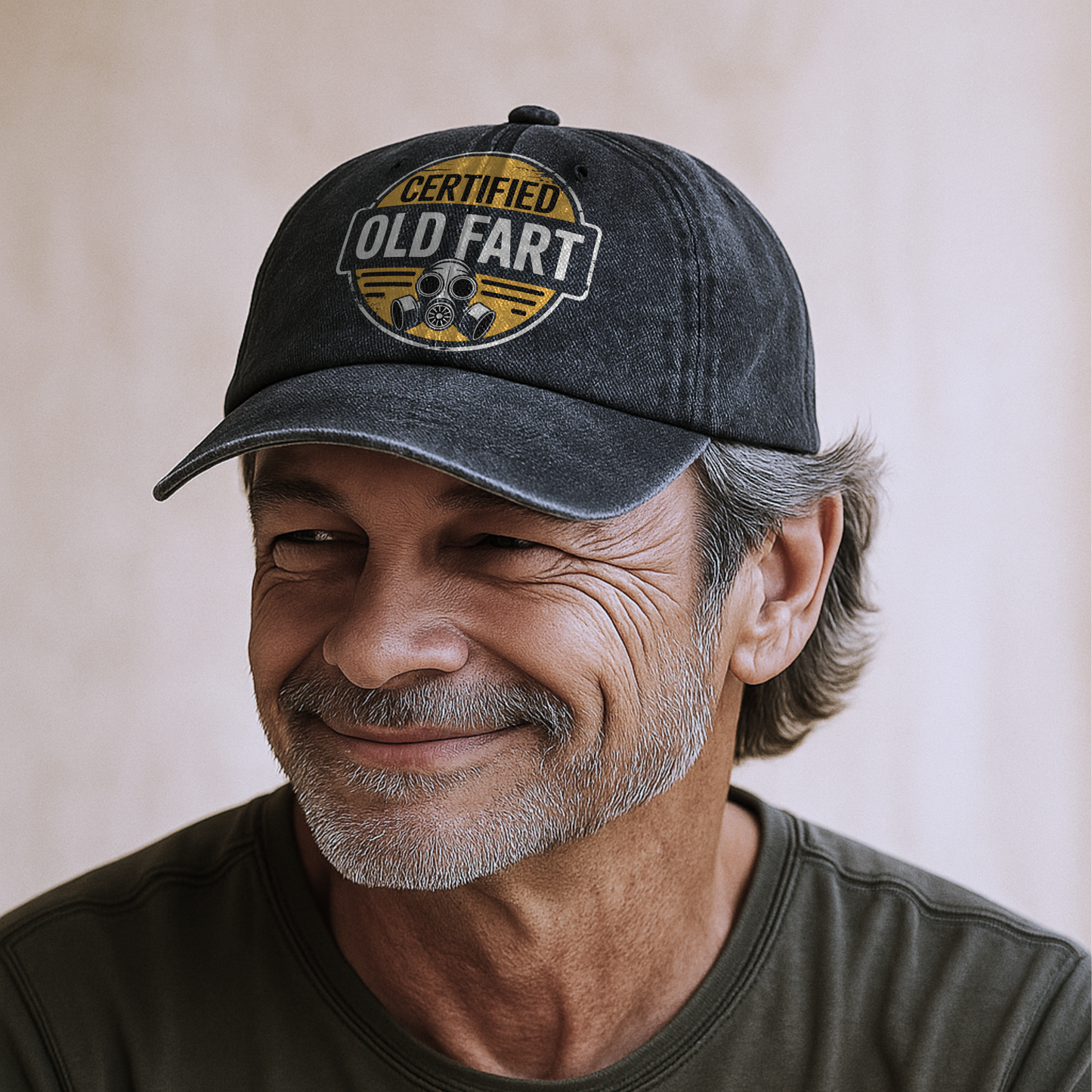 “Certified Old Fart” Hazard Humor Badge Cap