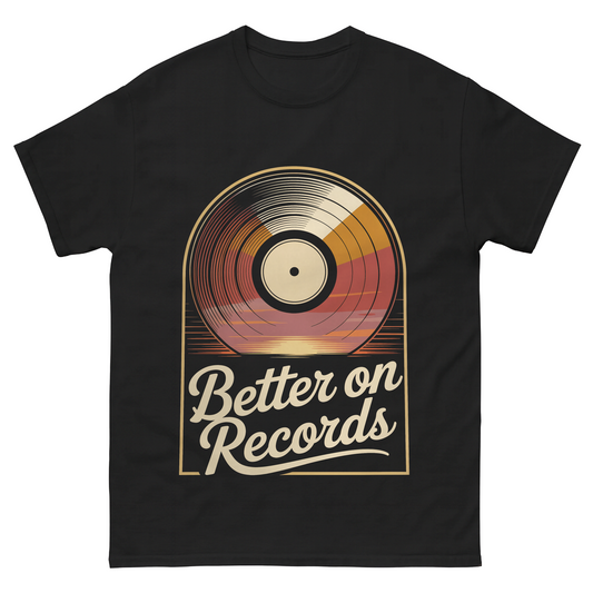 "Better On Records" Vinyl Music Vintage T-Shirt