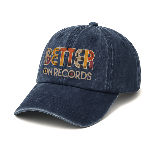"Better On Records" Vinyl Music Washed Cap