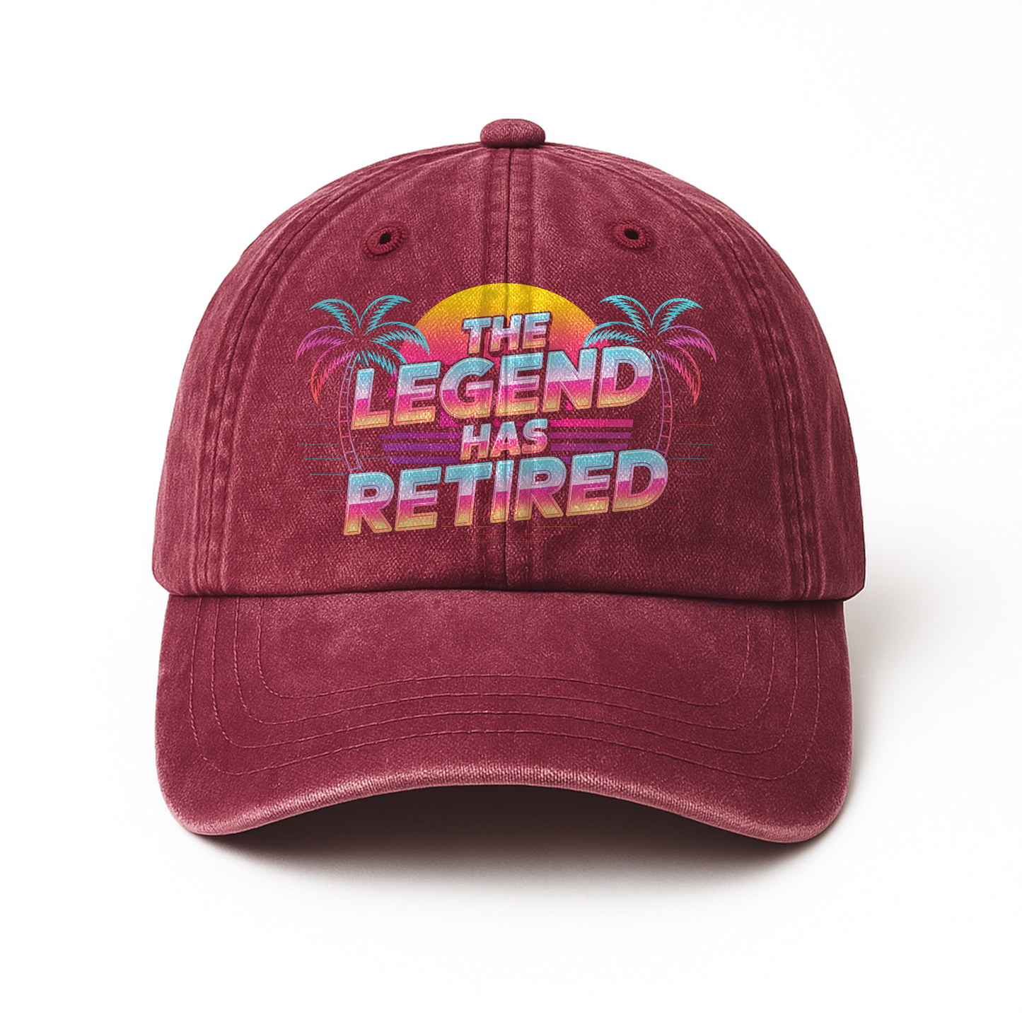 “The Legend Has Retired” Sunset Fadewave Icon Cap