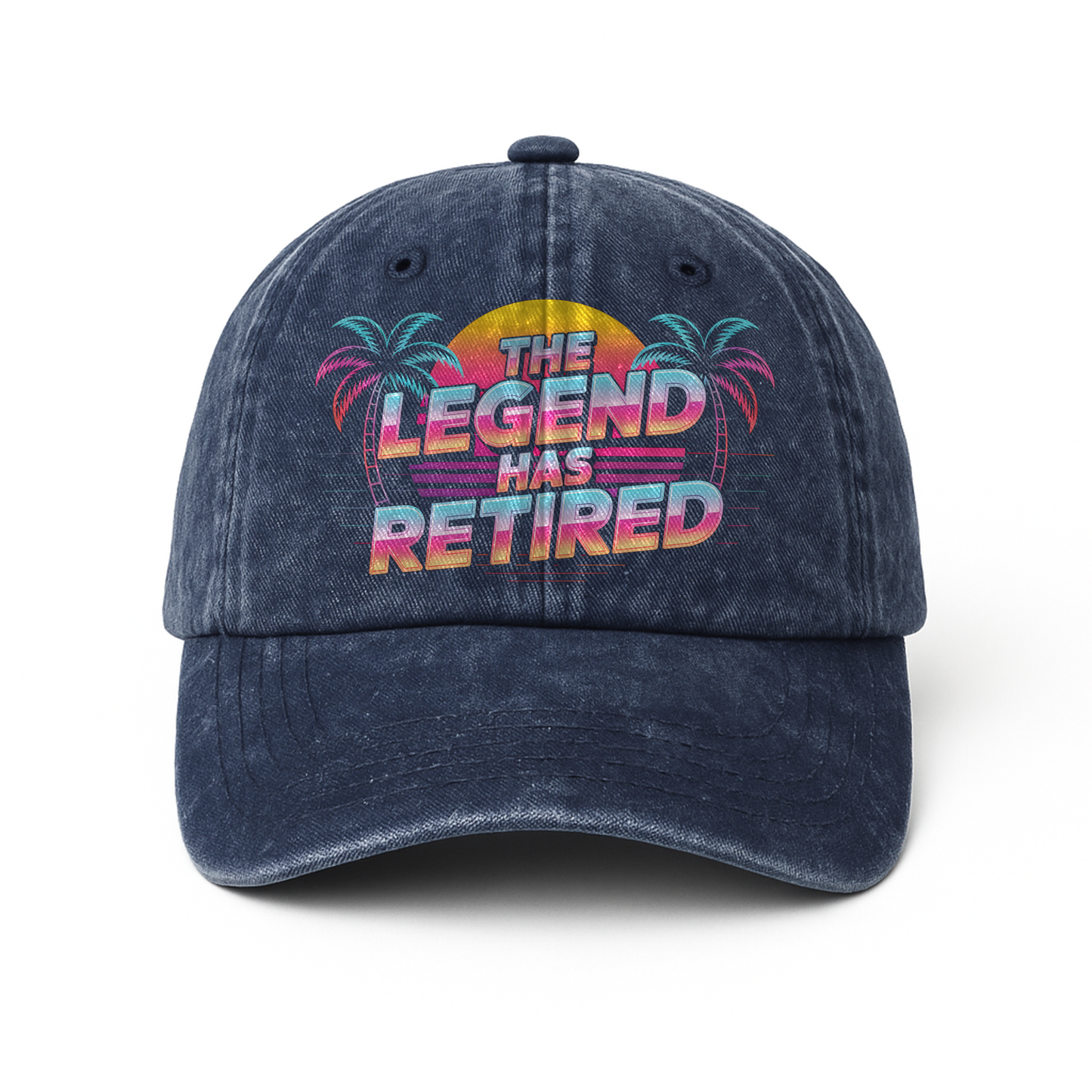 “The Legend Has Retired” Sunset Fadewave Icon Cap