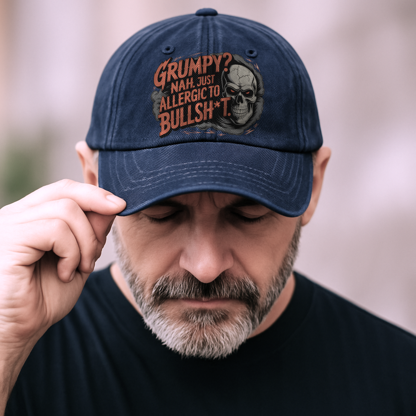“Grumpy? Nah. Just Allergic to Bullsh*t.” Midnight Reaper Outlaw Cap