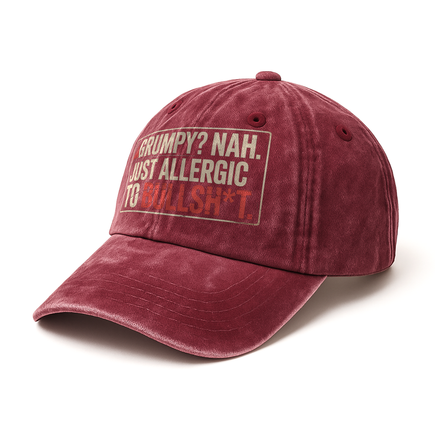 “Grumpy? Nah. Just Allergic to Bullsh*t.” Straight Shooter Warning Cap