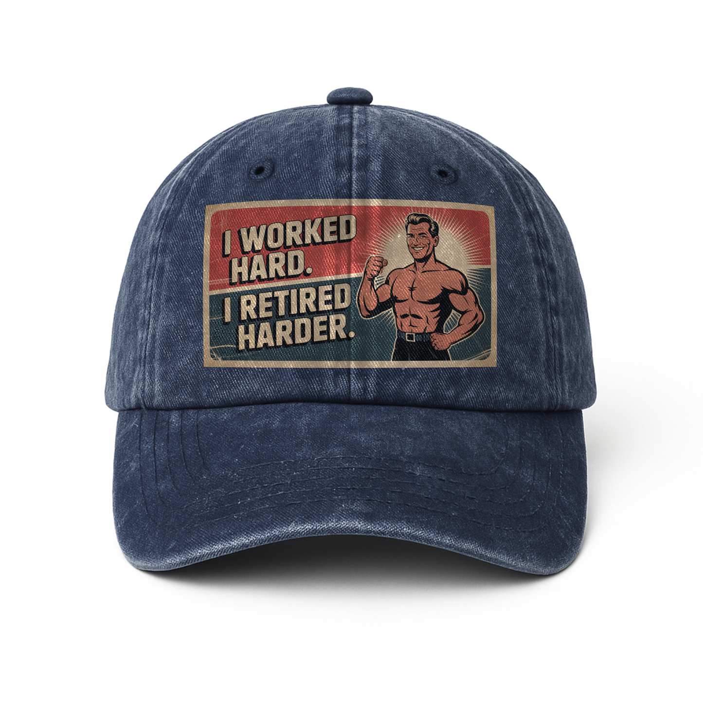 “I Worked Hard. I Retired Harder.” Atomic Flex Retro Tribute Cap