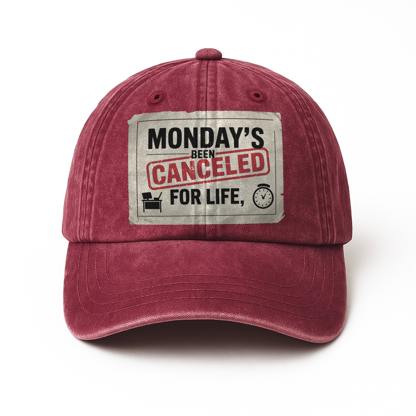 “Monday’s Been Canceled For Life” Punch Card Patriot Chill Cap