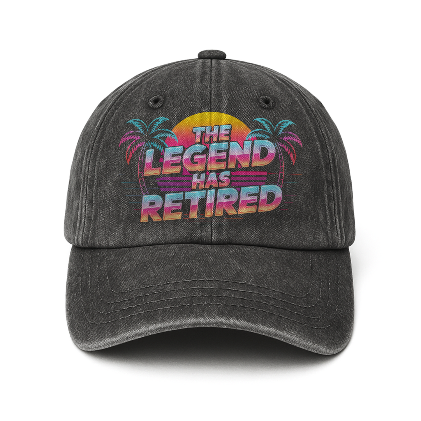 “The Legend Has Retired” Sunset Fadewave Icon Cap