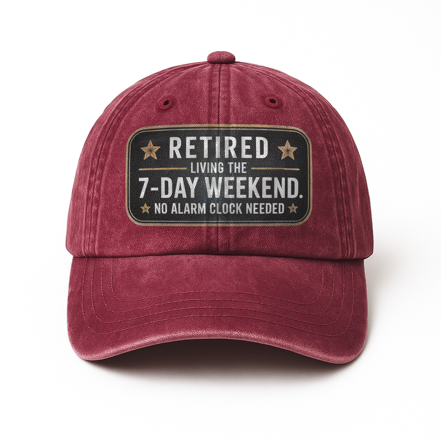“Retired. Living the 7-Day Weekend.” Rusted West Creed Cap