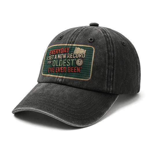 “Everyday I Set a New Record for ‘Oldest I’ve Ever Been’” Retro Scoreboard Philosophy Cap