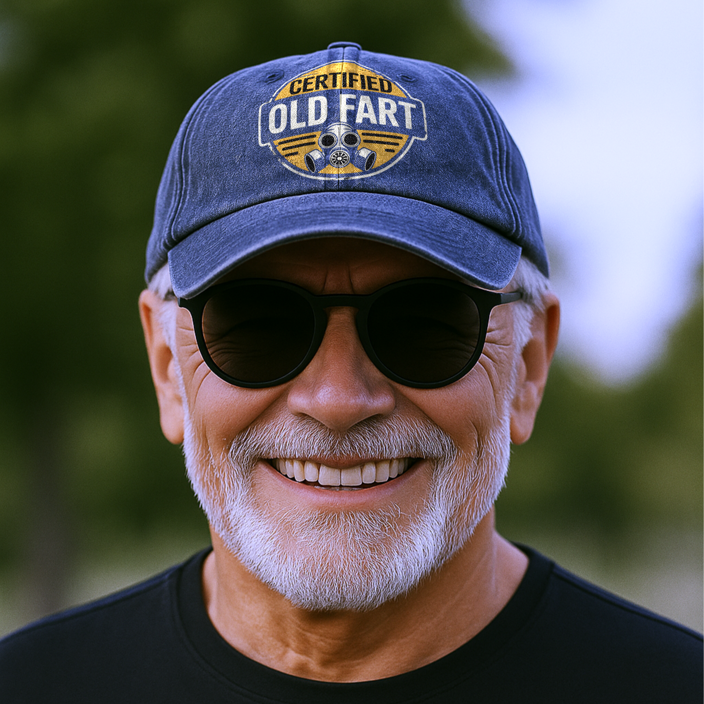 “Certified Old Fart” Hazard Humor Badge Cap