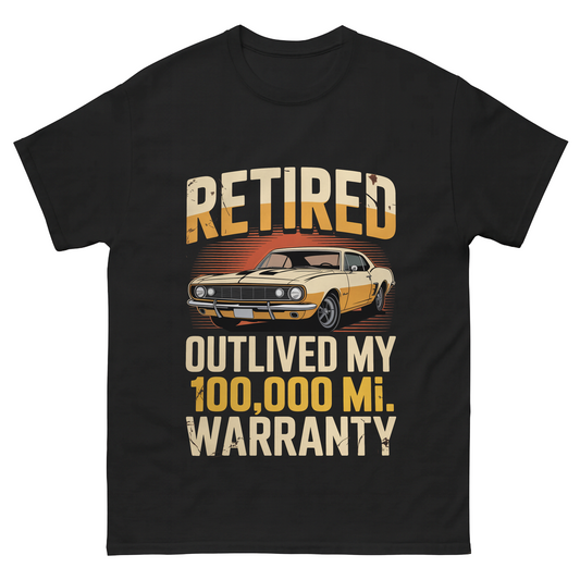 "Retired Outlived My 100,000 Mile Warranty" Vintage T-Shirt