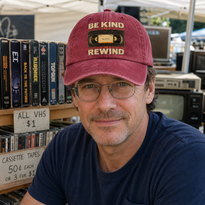 "Be Kind Rewind" Vintage Washed Cap