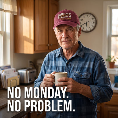 "Monday’s Canceled. I’m Retired" Vintage Washed Cap