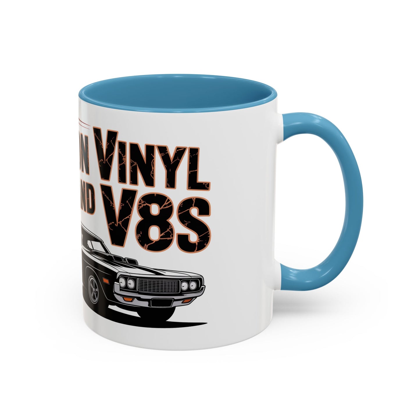 Raised on Vinyl and V8s Ceramic Coffee Mug