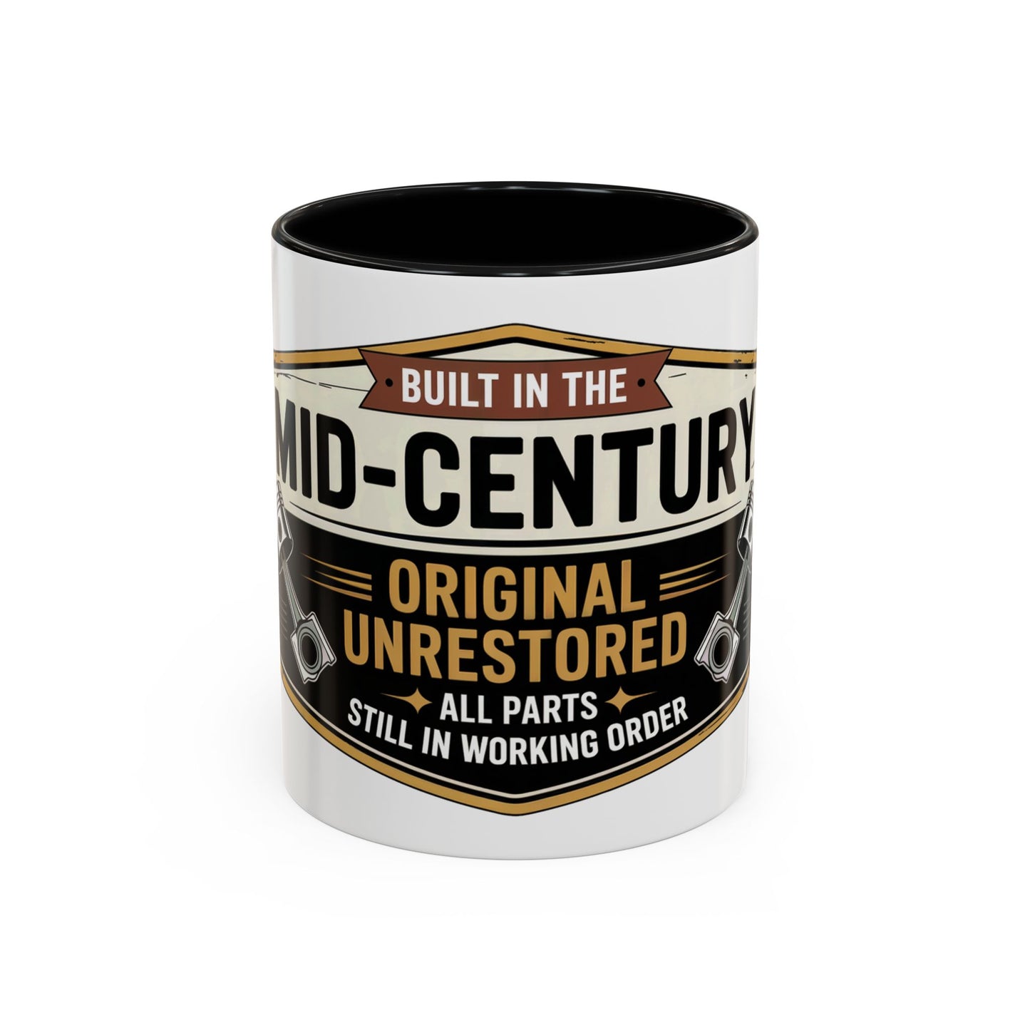 Built in the Mid-Century, Original Unrestored Ceramic Coffee Mug