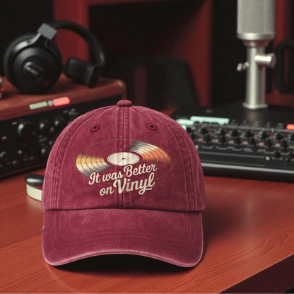 "It Was Better On Vinyl" Retro Music Lover Cap