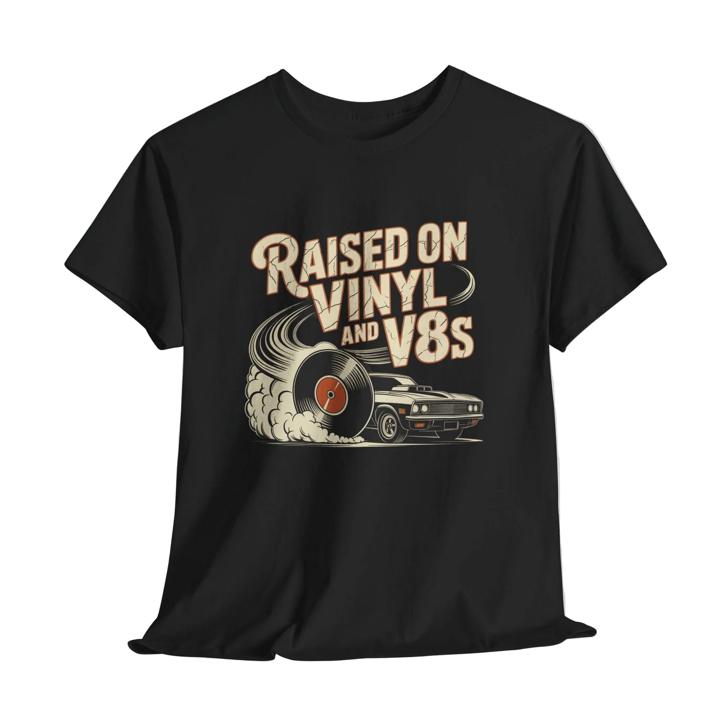 "Raised on Vinyl and V8s" Vintage T-Shirt