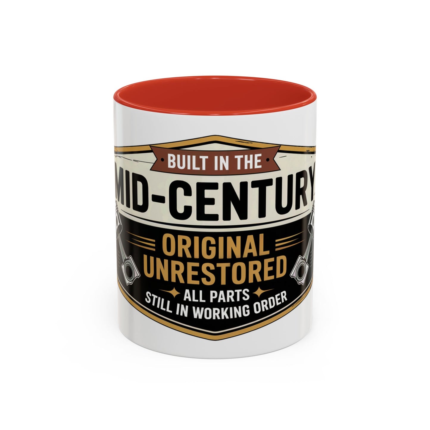 Built in the Mid-Century, Original Unrestored Ceramic Coffee Mug