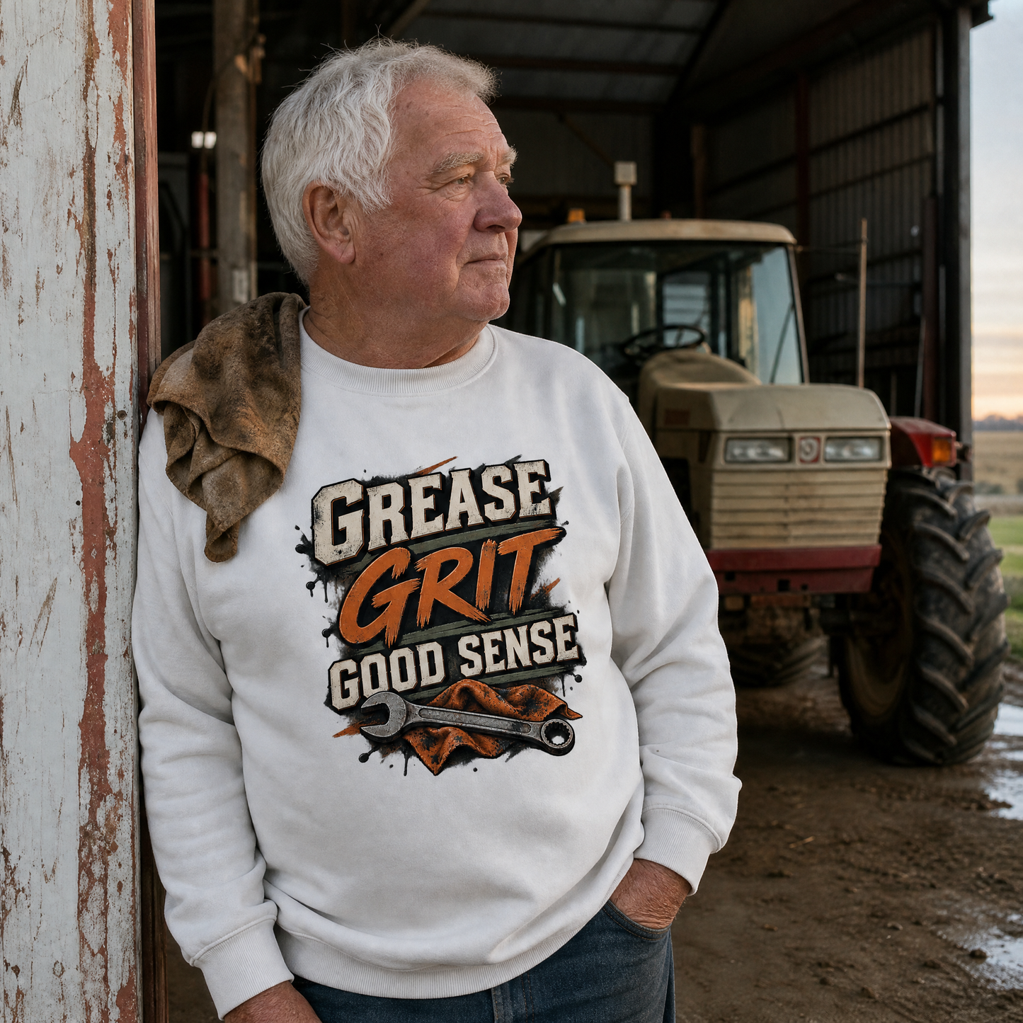 "Grease Grit Good Sense" Vintage Sweatshirt