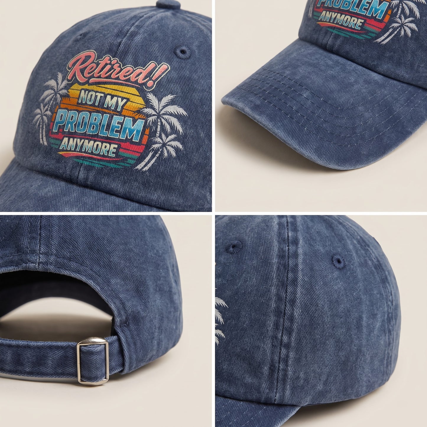 "Retired! Not My Problem Anymore" Vintage Washed Cap
