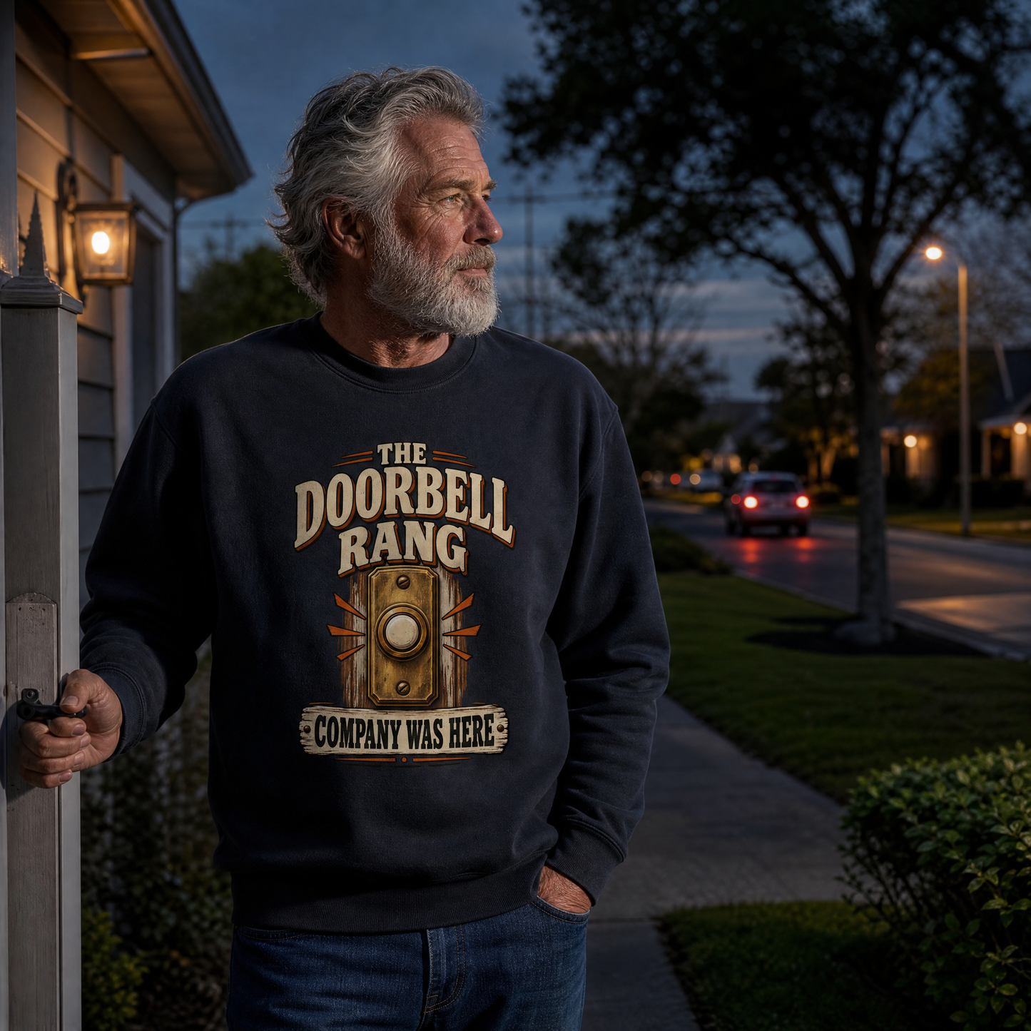 "The Doorbell Rang. Company Was Here" Vintage Sweatshirt