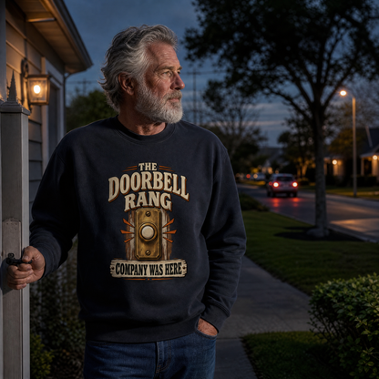 "The Doorbell Rang. Company Was Here" Vintage Sweatshirt