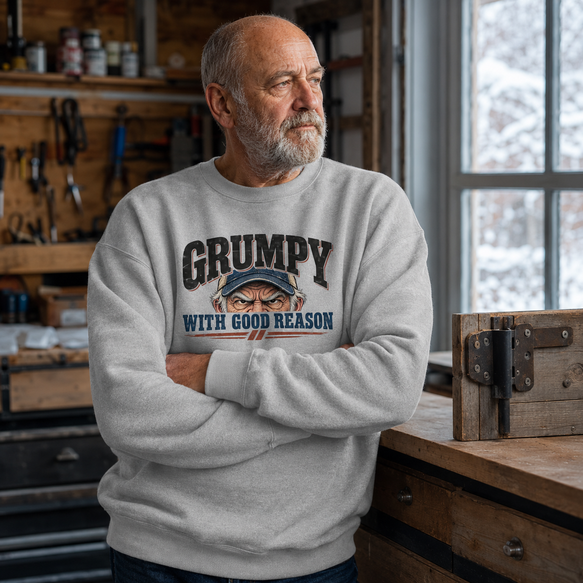 "Grumpy With Good Reason" Vintage Sweatshirt