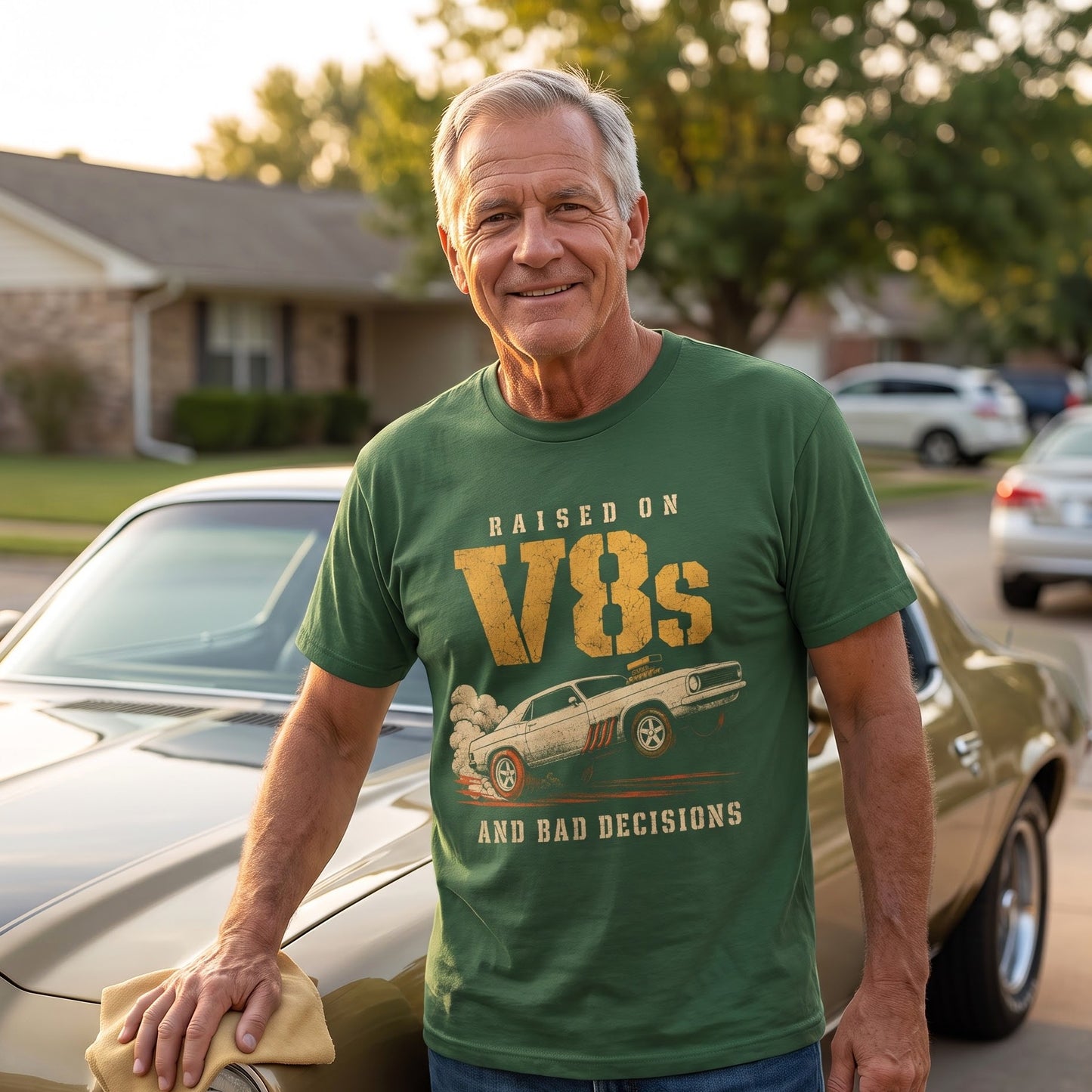 "Raised on V8s and Bad Decisions" Vintage T-Shirt