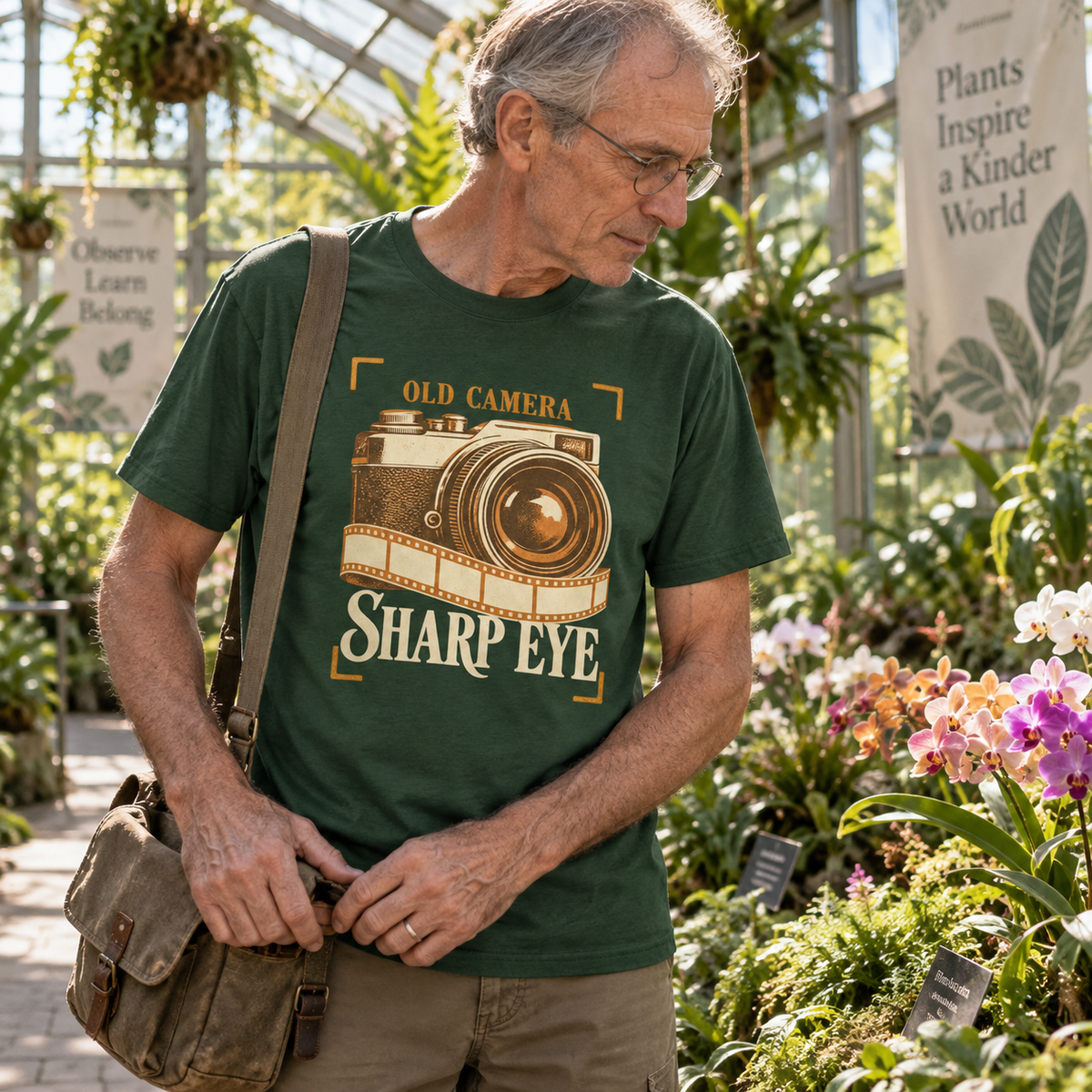 "Old Camera. Sharp Eye" Vintage T-Shirt