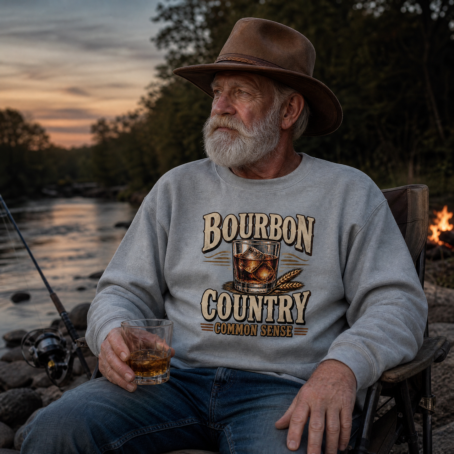 "Bourbon Country Common Sense" Vintage Sweatshirt